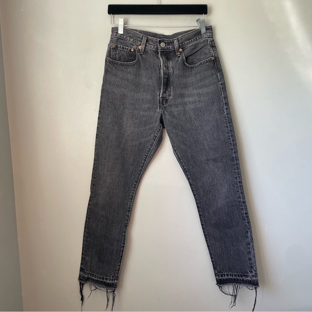 SOLD LEVIS 501 no tab high rise size 27 black - Picture 1 of 8